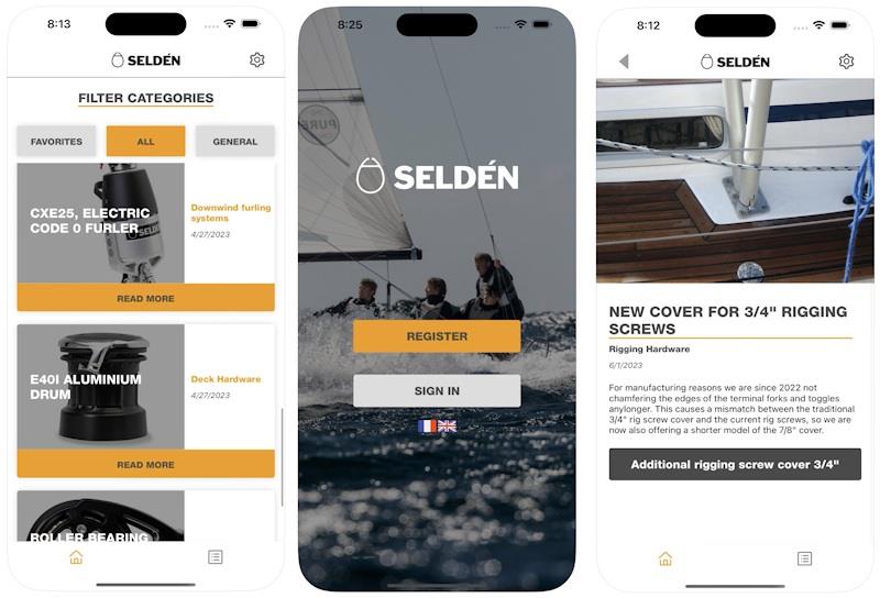Seldén Pro app for riggers, sailmakers, boat builders and designers photo copyright Seldén Mast taken at  and featuring the  class